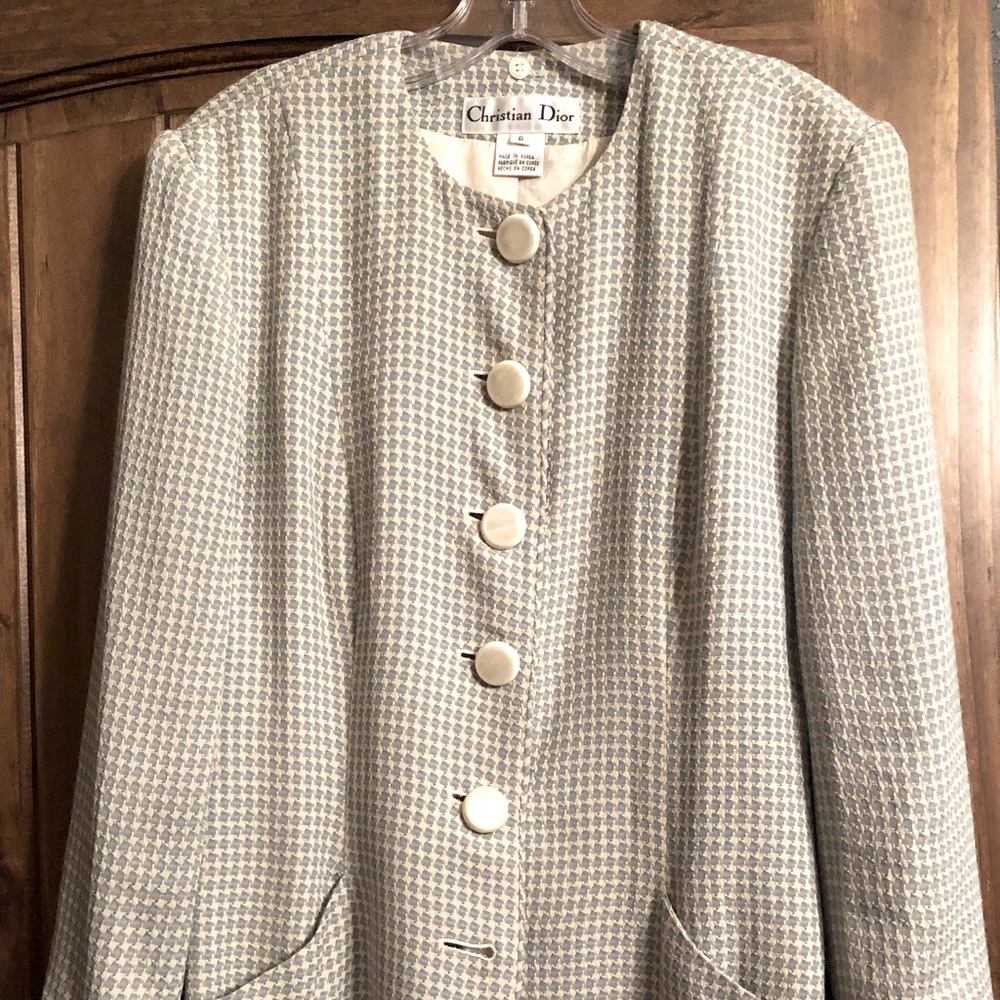 Christian Dior Suit, pale blue and cream